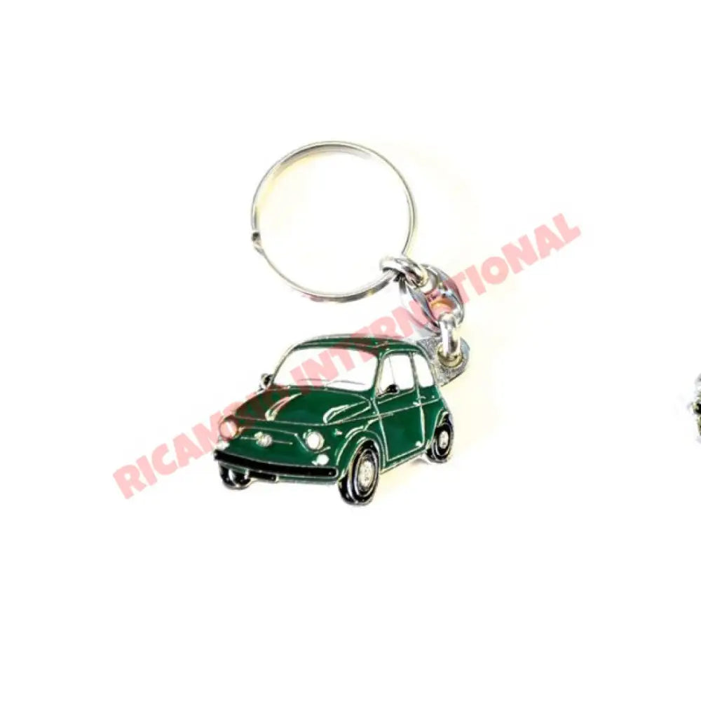 Keyring Metal ’Fiat 500’ - Classic Fiat 500 - Green - General Maintenance - Consumables & Leasure