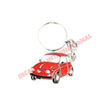 Keyring Metal ’Fiat 500’ - Classic Fiat 500 - Red - General Maintenance - Consumables & Leasure