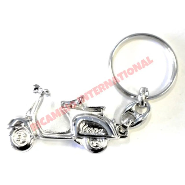 Keyring Polished Chrome ’Vespa’ - Classic Fiat 500 Parts & Spares