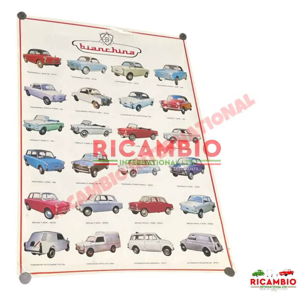 Laminated Poster - Autobianchi Bianchina models from 1950’s to 1970’s