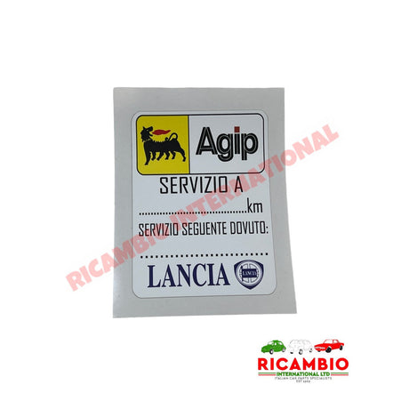 Lancia/AGIP Service Sticker - Badges & Emblems