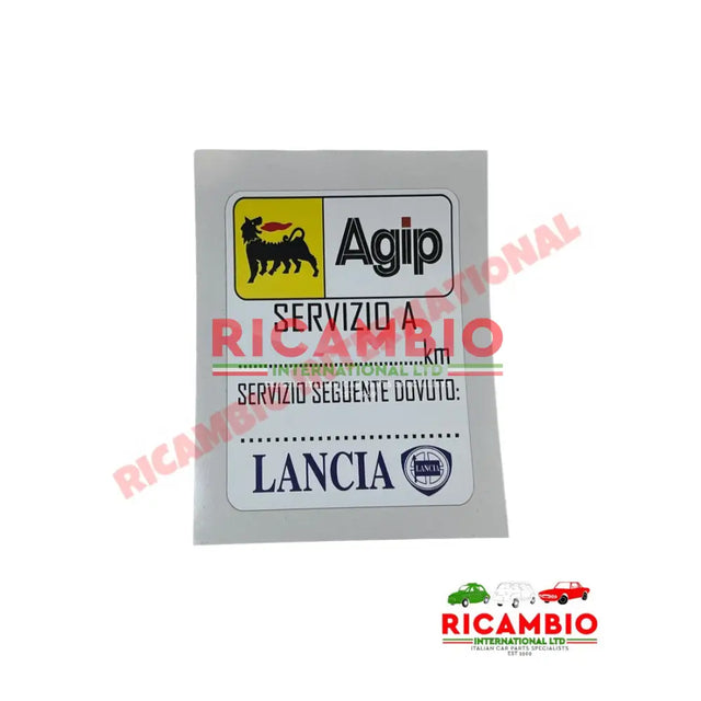 Lancia/AGIP Service Sticker - Badges & Emblems