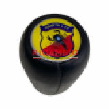Leather Fiat Gear Knob - Classic Fiat 500,126,600,850,900,124,125,127,128,131 Fulvia plus others - Abarth Yellow