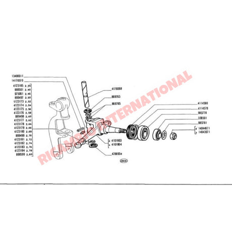 N/S left Front Hub Nut - Classic Fiat 500 126 600 850 - Steering