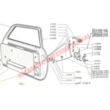 Lock Mechanism Horizontal Linkage (715mm) - Classic Fiat 500 L & R - Classic Fiat 500 Parts & Spares