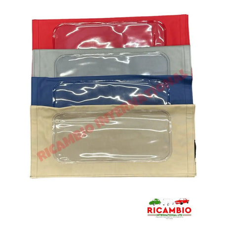Long Sunroof Cover RED/GREY/BLUE/CREAM - Classic Fiat 500 - Complete Sunroof Assembly & Assorted Covers