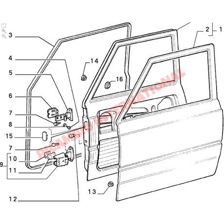 Lower Door Hinge - Classic Fiat Panda - Body Panels