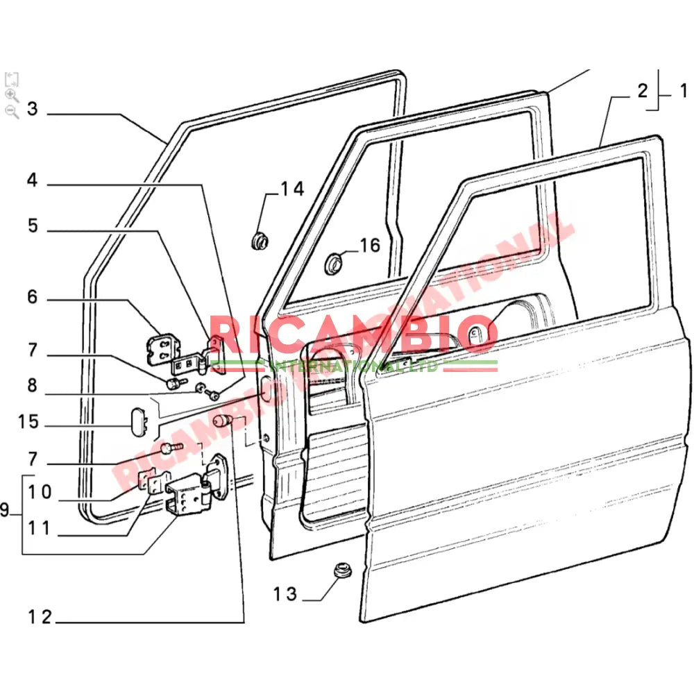 Lower Door Hinge - Classic Fiat Panda - Body Panels