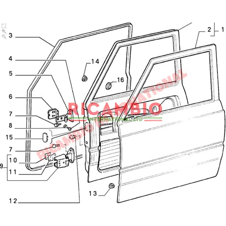 Lower Door Hinge - Classic Fiat Panda - Body Panels