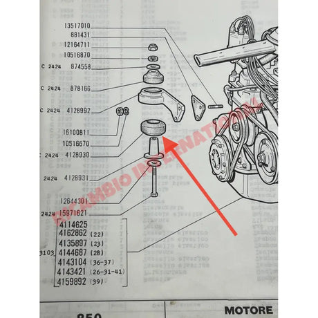 Lower Engine Mount Rubber Bush - Fiat 850 - Engine & Engine Parts