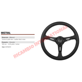 Luisi ’Mistral’ Black Leather Steering Wheel - Fiat Lancia Alfa Romeo - Steering