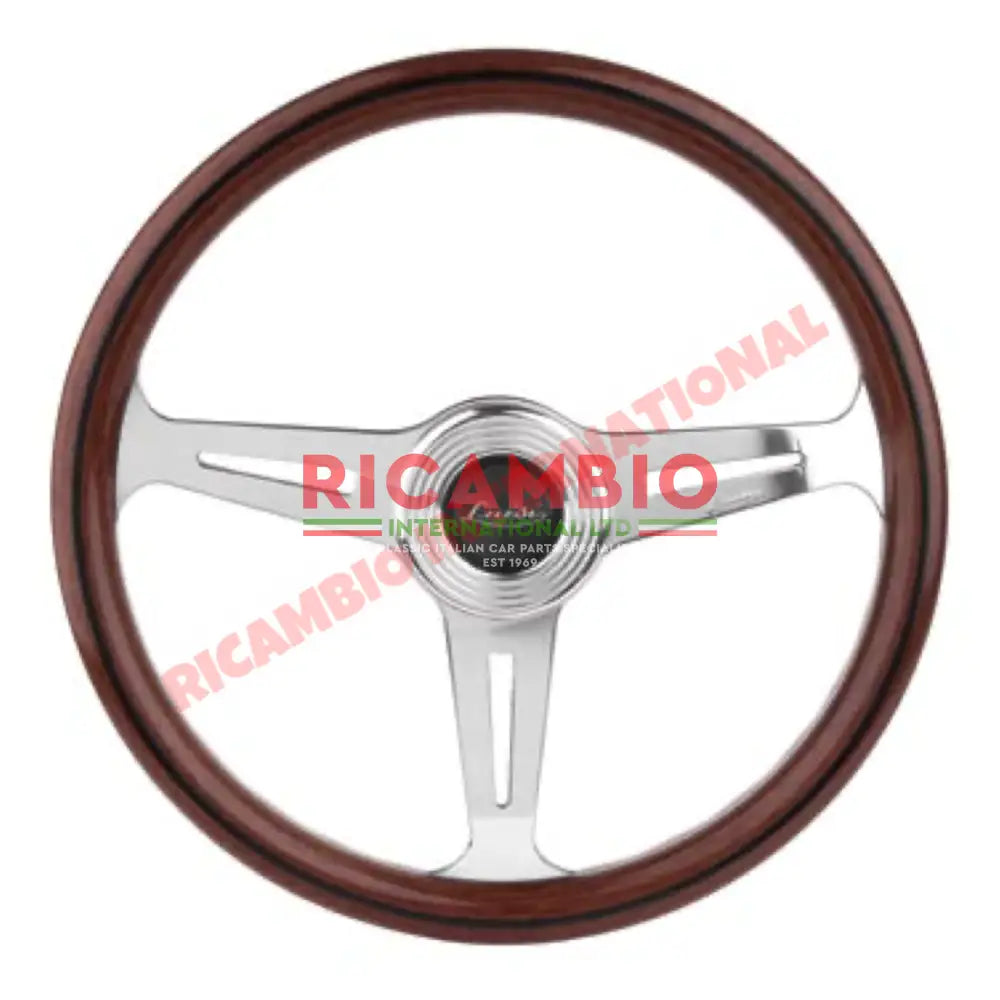 Luisi ’Montecarlo’ Mahogany Wooden Steering Wheel - Fiat Lancia Alfa Romeo - Steering