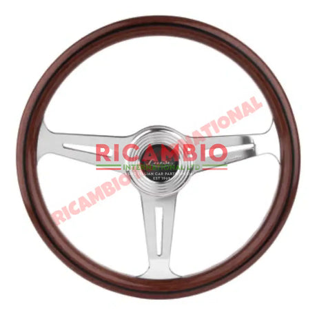 Luisi ’Montecarlo’ Mahogany Wooden Steering Wheel - Fiat Lancia Alfa Romeo - Steering