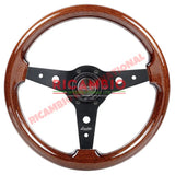 Luisi ’Montreal’ Mahogany Wooden Steering Wheel - Fiat Lancia Alfa Romeo - Steering