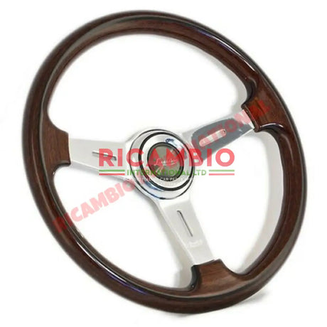 Luisi ’Mugello Classico’ Mahogany Wooden Steering Wheel - Fiat Lancia Alfa Romeo - Steering