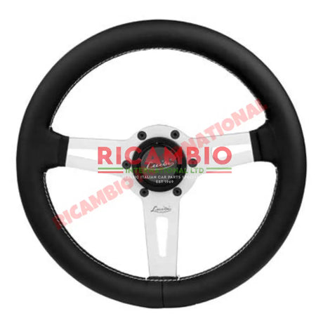 Luisi ’Sharav 315’ Black Leather Steering Wheel - Fiat Lancia Alfa Romeo - Steering