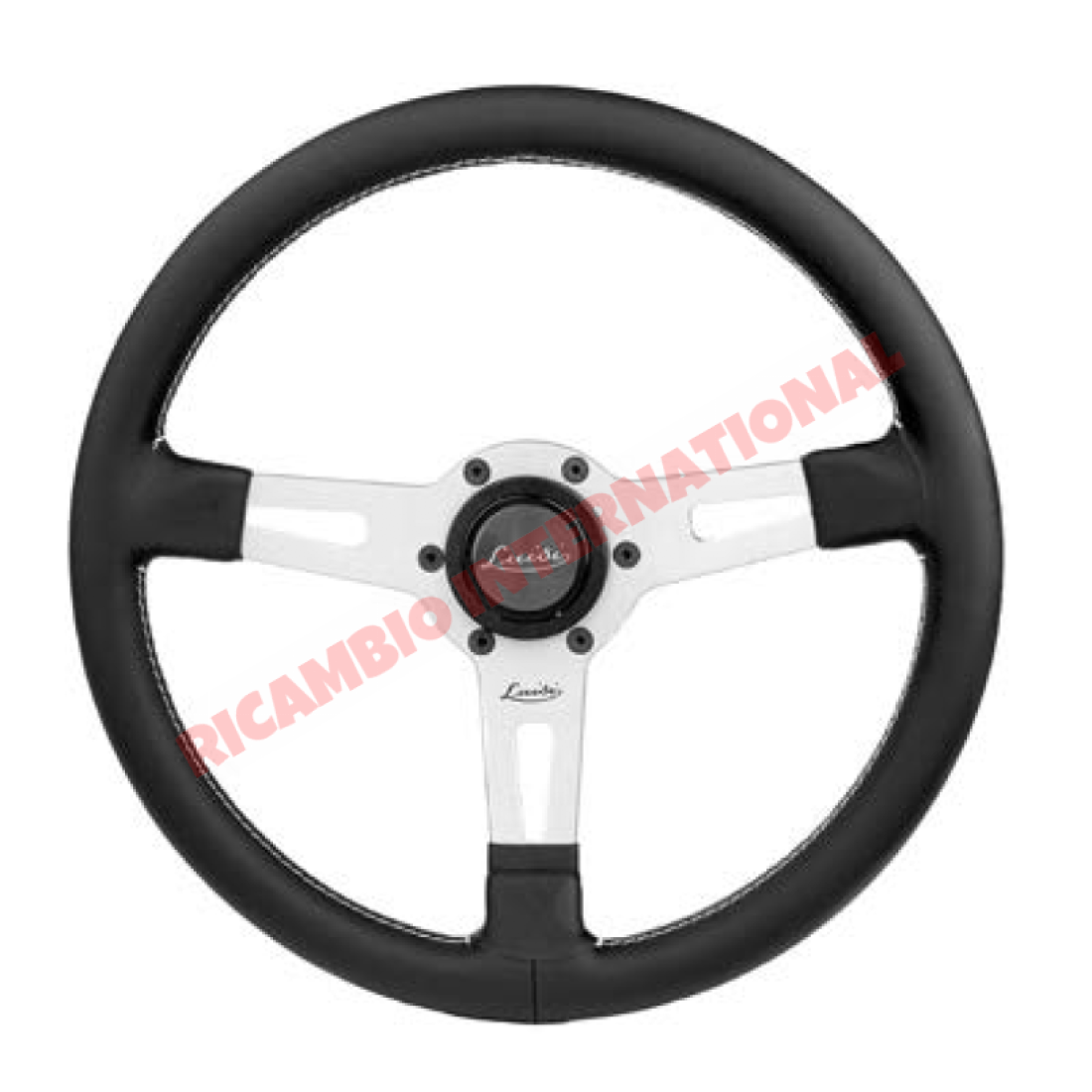Luisi ’Sharav 340’ Black Leather Steering Wheel - Fiat Lancia Alfa Romeo - Steering