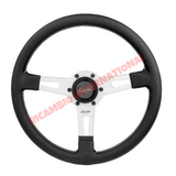 Luisi ’Sharav 340’ Black Leather Steering Wheel - Fiat Lancia Alfa Romeo - Steering