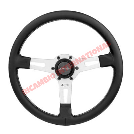 Luisi ’Sharav 340’ Black Leather Steering Wheel - Fiat Lancia Alfa Romeo - Steering