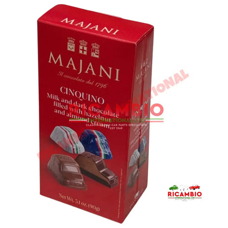 Majani Cinquini Assorted Milk & Dark Fiat 500 Chocolates - Gluten Free - Gifts - Confectionary - Furniture and Novelty