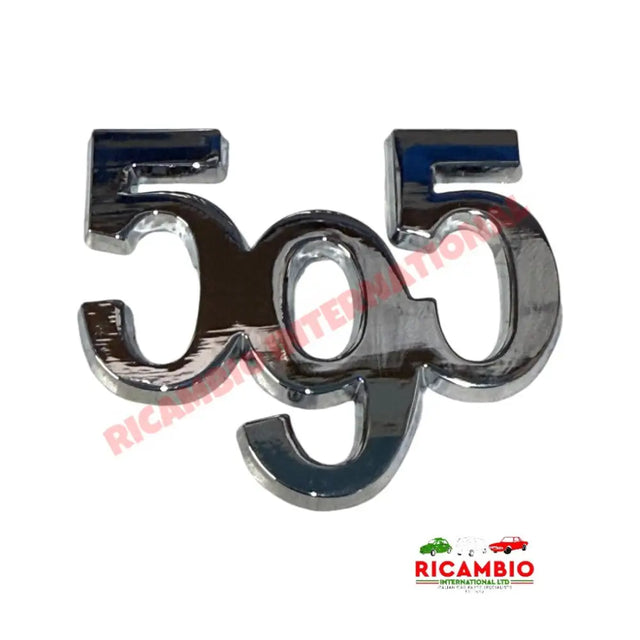 Metal Badge ’595’ CHROME - Classic Fiat 500 New Fiat 500 Abarth - Badges and Emblems