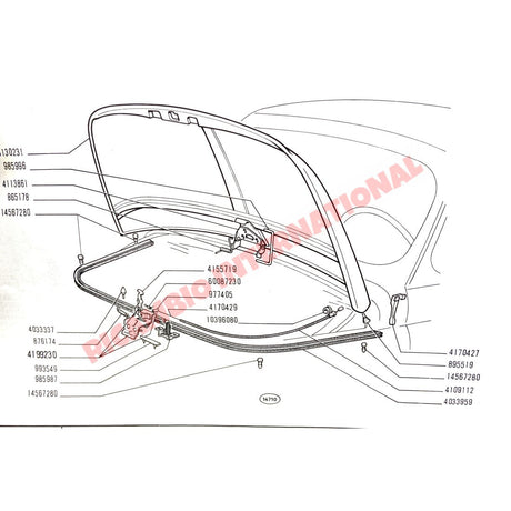 Metal Bonnet Opening Handle - Classic Fiat 500 - Bonnet Cables & Associated Parts