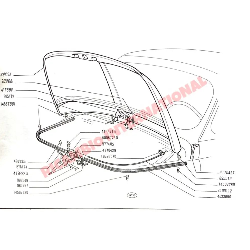 Metal Bonnet Opening Handle - Classic Fiat 500 - Bonnet Cables & Associated Parts