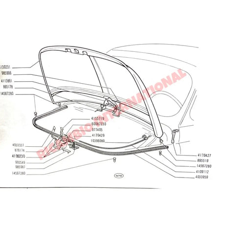 Metal Bonnet Opening Handle - Classic Fiat 500 - Bonnet Cables & Associated Parts
