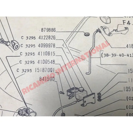 Metal Brake Reservoir Bracket Kit - Classic Fiat 500 - Hydraulic & Related Parts