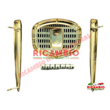 Metal Chrome Front Badge Grille & Clips - Classic Fiat 500 - Exterior Parts and Trim