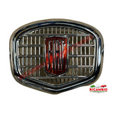 Metal Chrome Front Badge Grille & Clips - Classic Fiat 500 - Exterior Parts and Trim