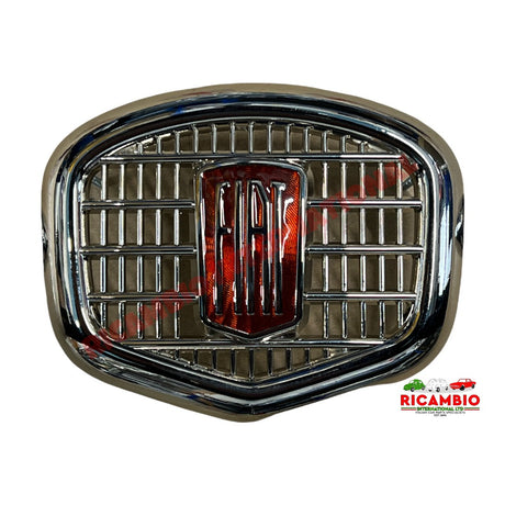 Metal Chrome Front Badge Grille & Clips - Classic Fiat 500 - Exterior Parts and Trim