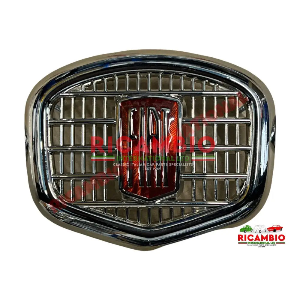 Metal Chrome Front Badge Grille & Clips - Classic Fiat 500 - Exterior Parts and Trim