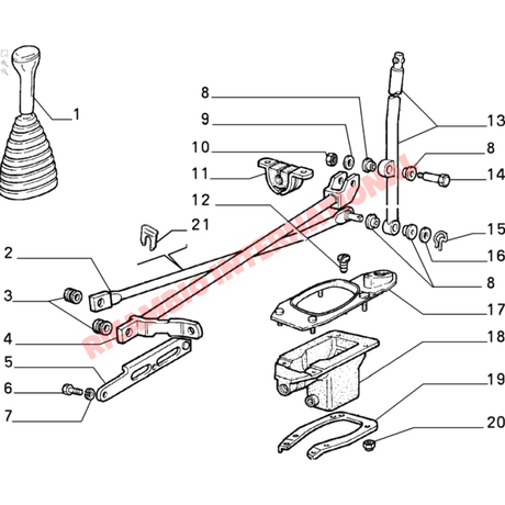 Metal Clip for Gear Linkage Accelerator Pedal & Clutch Linakge - Classic Fiat Panda,Uno,Cinquecento,Seicento Y10