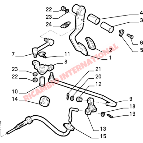 Metal Clip for Gear Linkage Accelerator Pedal & Clutch Linakge - Classic Fiat Panda,Uno,Cinquecento,Seicento Y10
