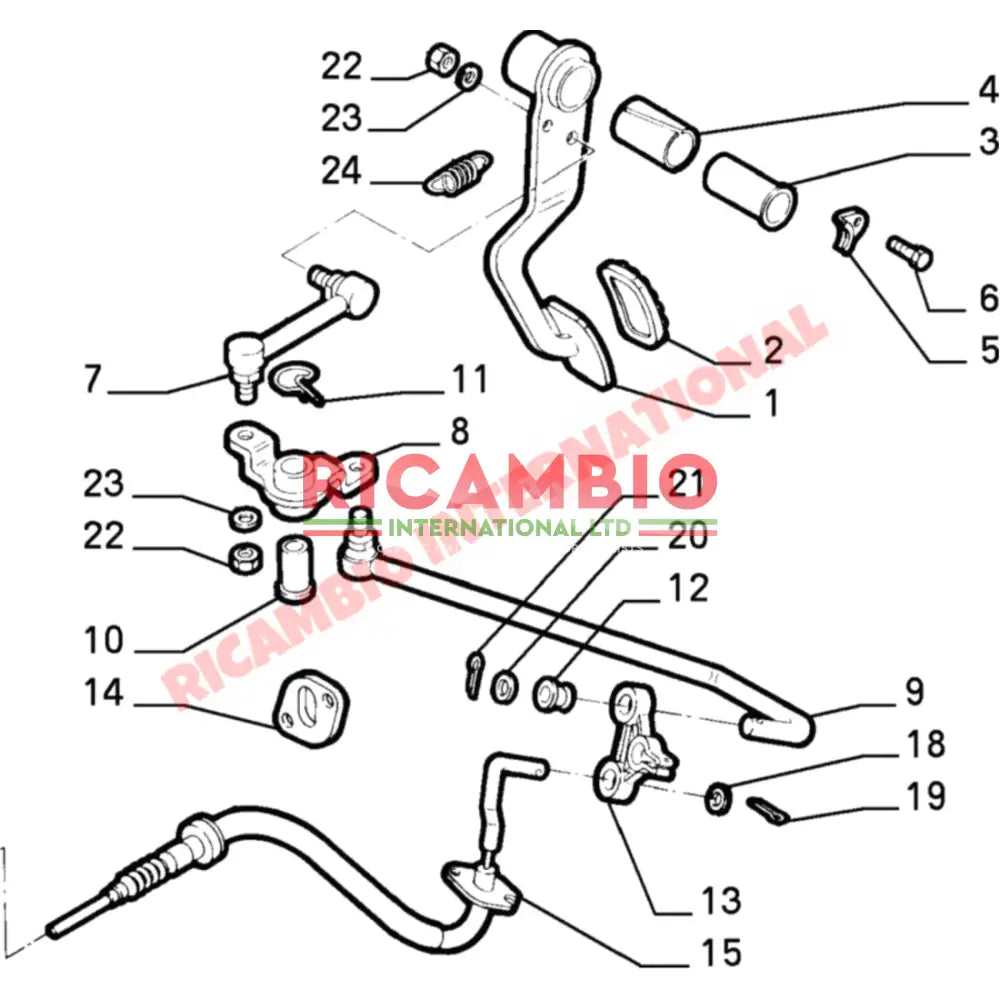 Metal Clip for Gear Linkage Accelerator Pedal & Clutch Linakge - Classic Fiat Panda,Uno,Cinquecento,Seicento Y10