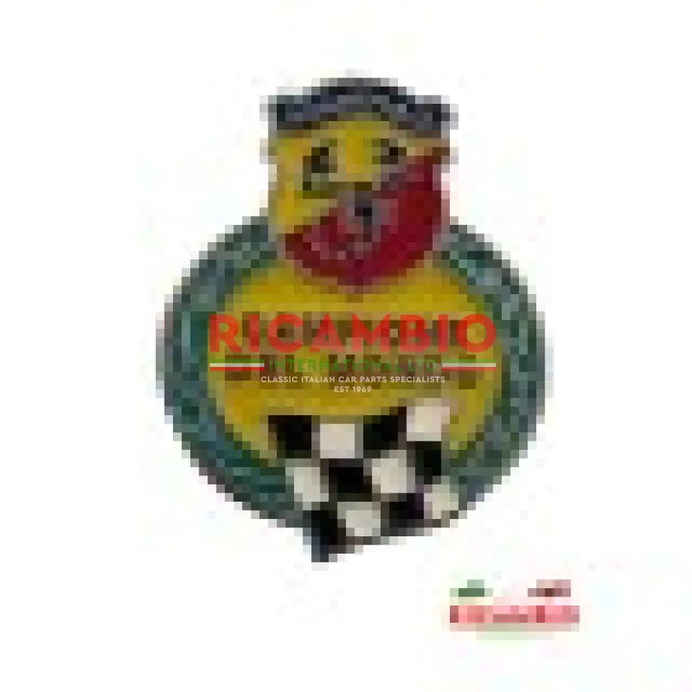 Metal & Enamel Abarth Badge Selection - Campione Del Mondo 60mm - Badges & Emblems