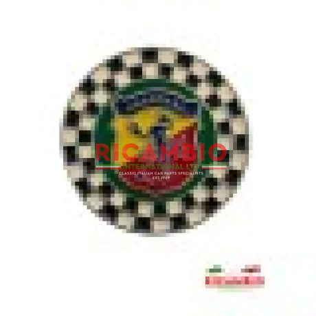 Metal & Enamel Abarth Badge Selection - CHEQ round 60mm - Badges & Emblems