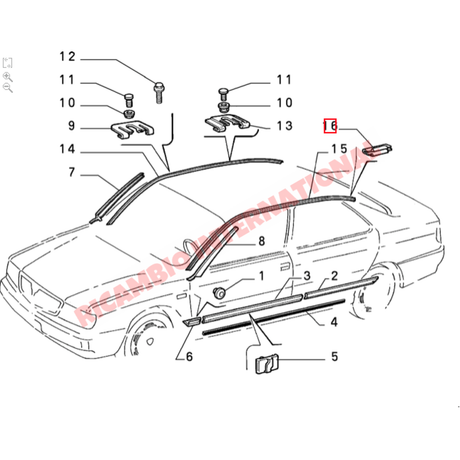 Moulding clip - Lancia Dedra - Lancia