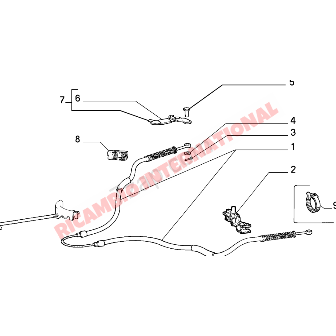 N/S Left Hand Rear Brake Lever - Classic Fiat Panda Uno - Rear Brakes and Related Parts