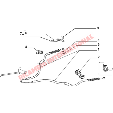 N/S Left Hand Rear Brake Lever - Classic Fiat Panda Uno - Rear Brakes and Related Parts