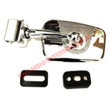 N/S Left Chrome Rectangle Mirror (Clip-on) - Classic Fiat 500 126 600 - Mirrors