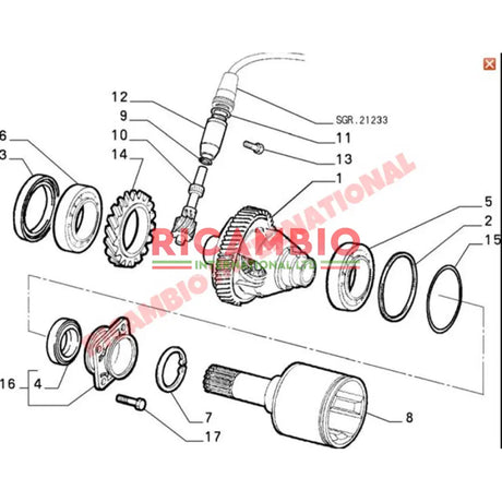 N/S (left) Diff Oil Seal - Fiat Punto Grande Punto New Panda New 500 New Bravo Cinquecento Seicento Stilo Bravo/a Marea