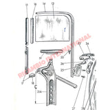 N/S Left Door Glass - Classic Fiat 500 N,D & Giardiniera - Glass & Associated Parts