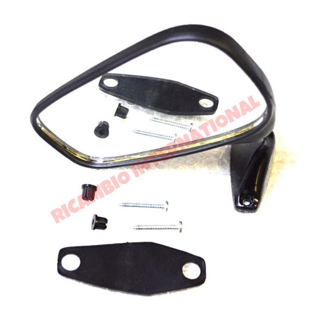 N/S (Left Hand) Black Plastic Mirror (TO CLEAR) - Classic Fiat 500,126,127,128 - Mirrors