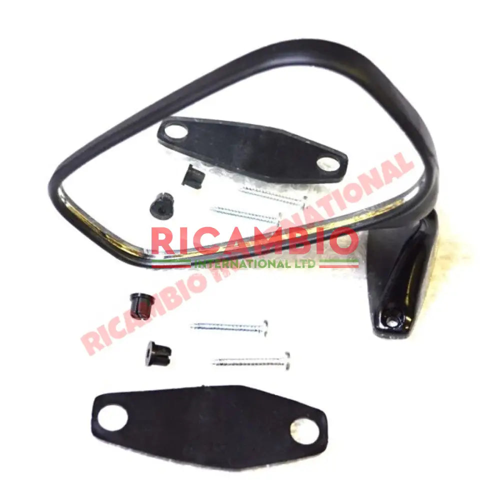 N/S (Left Hand) Black Plastic Mirror (TO CLEAR) - Classic Fiat 500,126,127,128 - Mirrors