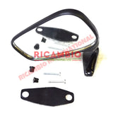 N/S (Left Hand) Black Plastic Mirror (TO CLEAR) - Classic Fiat 500,126,127,128 - Mirrors