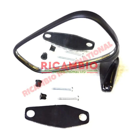 N/S (Left Hand) Black Plastic Mirror (TO CLEAR) - Classic Fiat 500,126,127,128 - Mirrors