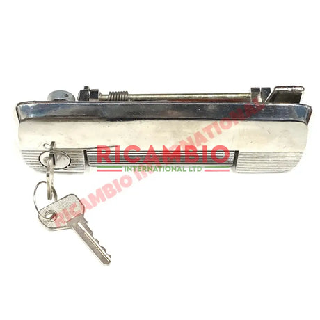 N/S Left Hand Chrome Door Handle & Keys - Fiat 127 128 - 127 & 128