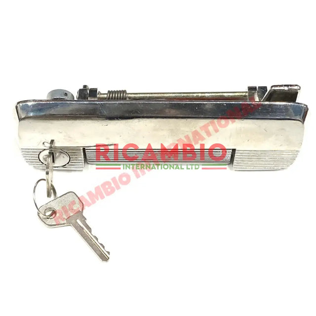 N/S Left Hand Chrome Door Handle & Keys - Fiat 127 128 - 127 & 128